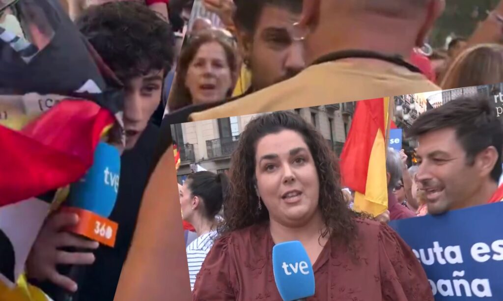 Imágenes de tres de las agresiones sufridas por periodistas de RTVE el 2 de septiembre de 2026